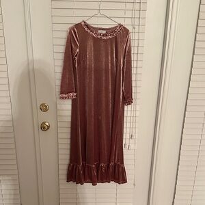 Dainty Jewells Pink Velvet Midi Dress